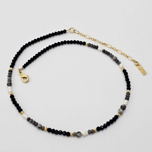 שרשרת סיגלית - שחור אפור