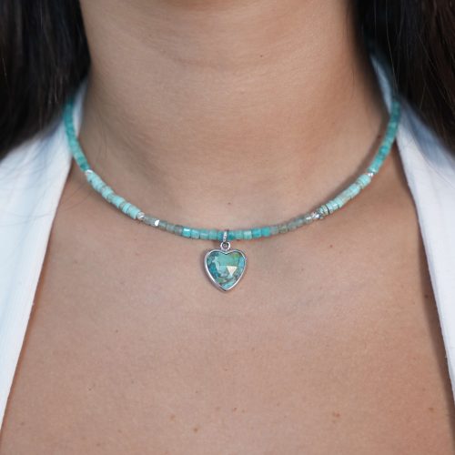 שרשרת חישוק - טורקיז אמזונייט