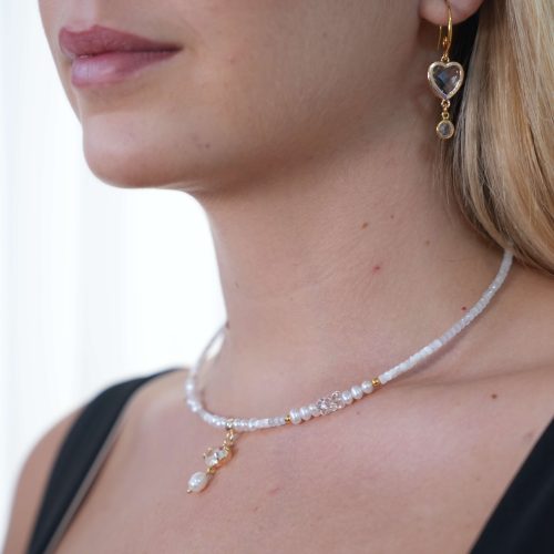 שרשרת חישוק - לבן מונסטון