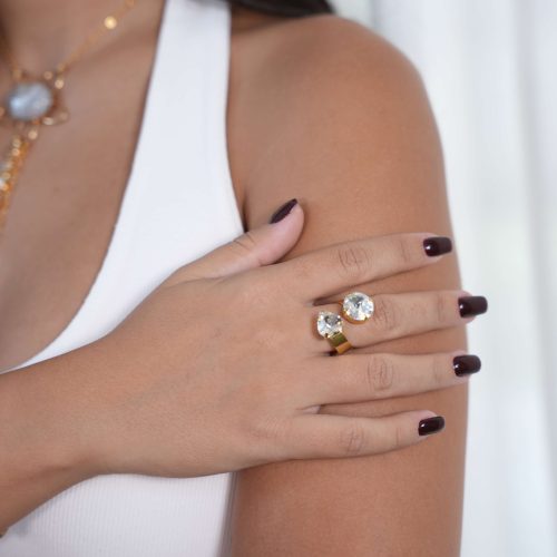 טבעת לב כפולה