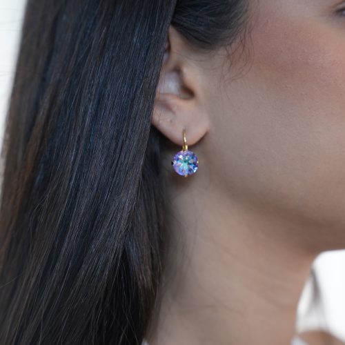 עגילי אבקנית - סגול תכלת