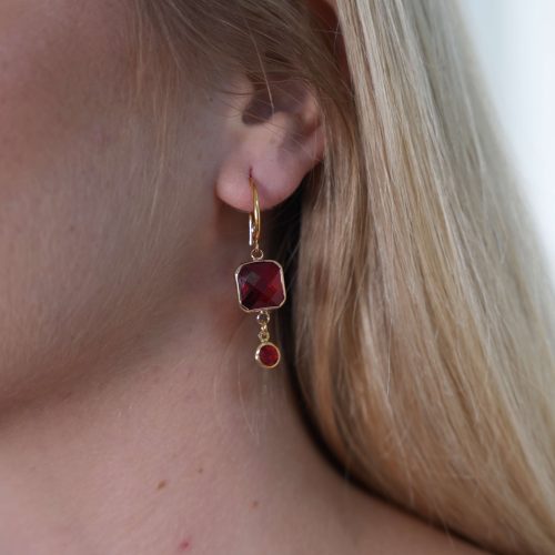 עגילי ונוס - אדום