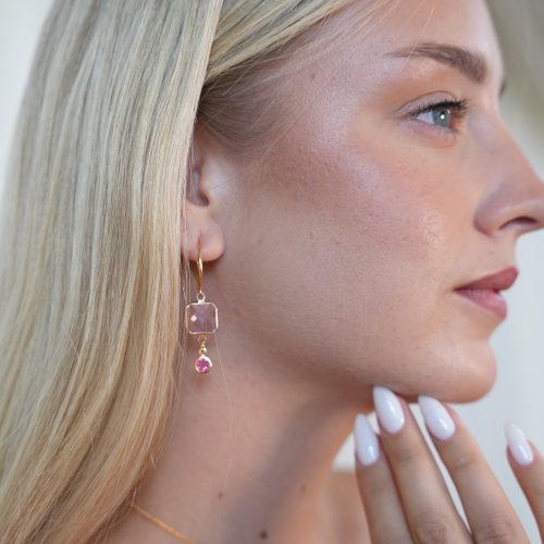 עגילי ונוס - ורוד