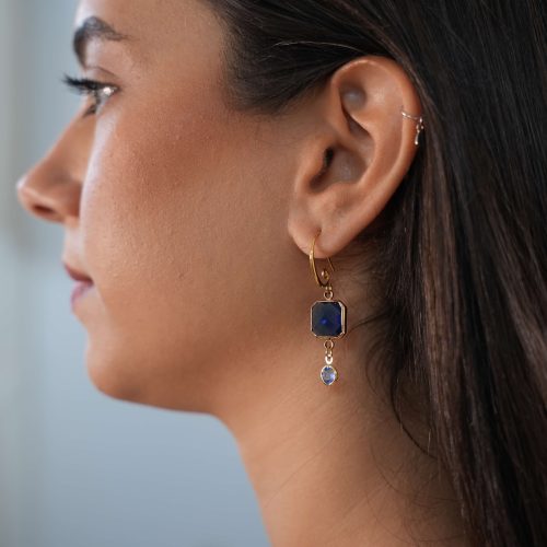 עגילי ונוס - כחול