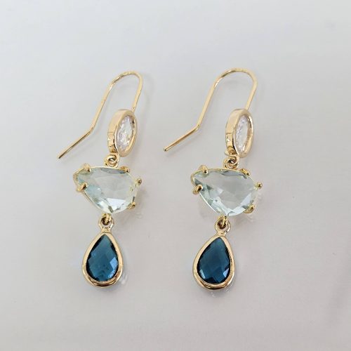 עגילי שביט - תכלת טורקיז