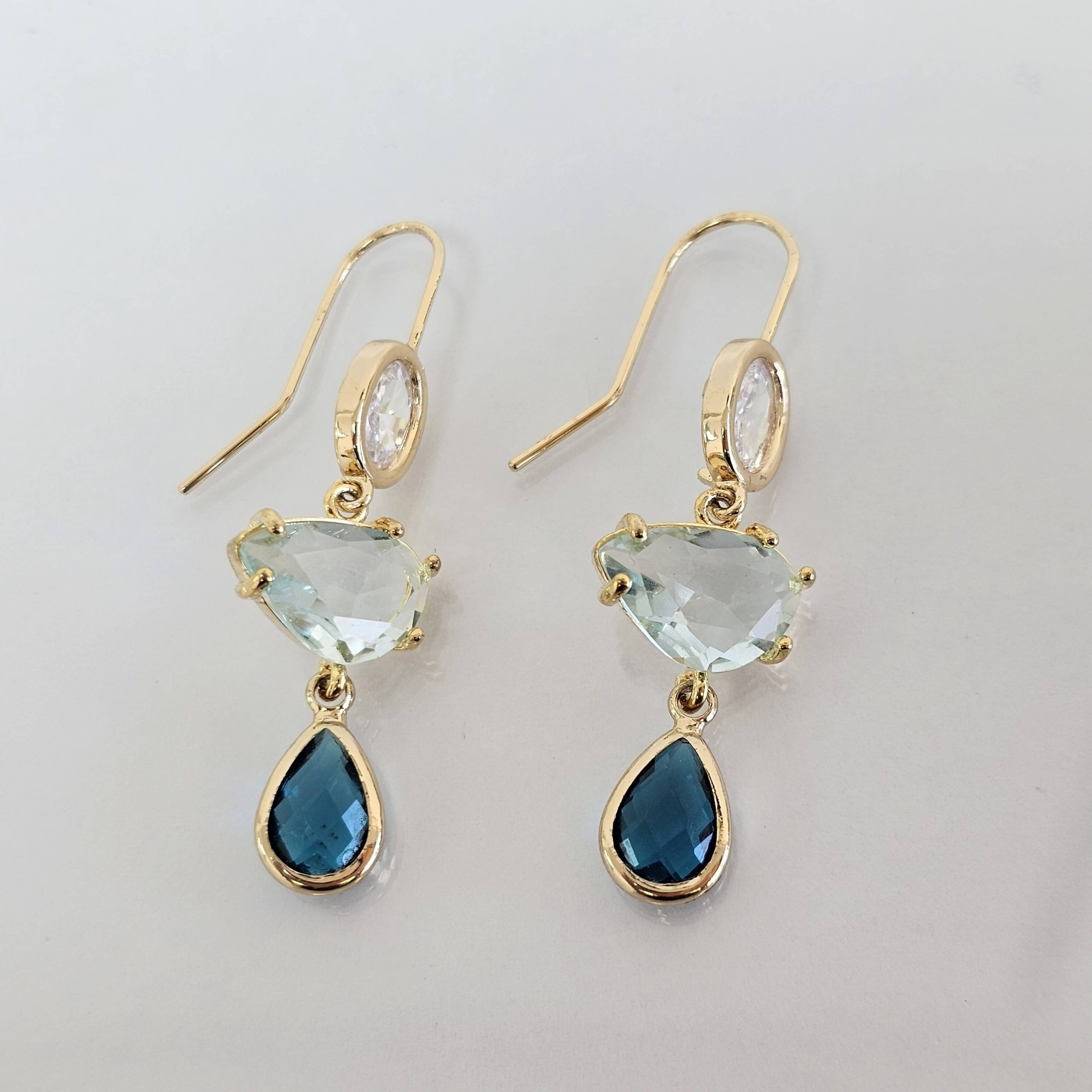 עגילי שביט - תכלת טורקיז