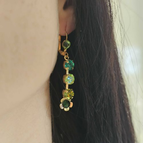 עגיל נרקיס - ירוק